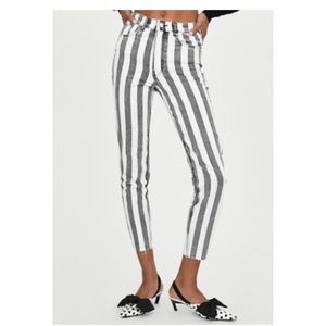 Zara Trafaluc striped denim